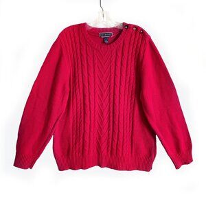 Karen Scott women's sweater, knit, New NWT, dark red, size XL 100% cotton